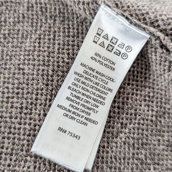 Women's Rachel Zoe Hooded Cardigan Sweater Green Black Camo Print Small Pockets - Picture 10 of 10